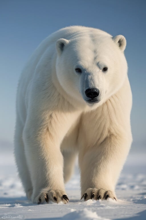 absurdres,absurdres,realistic,<lora:polar bear:0.5>,polar bear,solo,