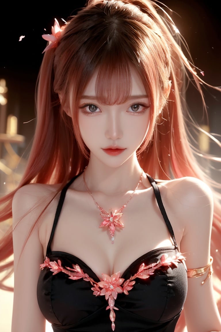  (aerial view,view of city),1girl flying in air,beautiful cute crystal girl in 26 years old, wearing crystal wear, the crystal is evil, black and pink and red glowing crystal, crystal pink hair, the power is every wear, she is evil but cute, the crystal is evil and glowing black and pink and red colors, detailed evil eyes,she has a serious expression and her lips are closed glowing crystal wear, (incredible details, cinematic ultra wide angle, depth of failed, hyper detailed, insane details, hyper realistic, high resolution, cinematic lighting, soft lighting, incredible quality, dynamic shot,,Hair with scenery,baiyueguangya,huliya,glint sparkle,1 girl,tifa,wangyushan