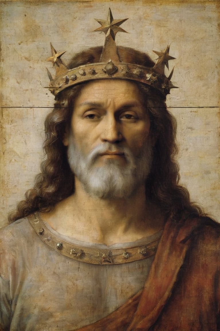 man with a crown of stars by Leonardo da Vinci