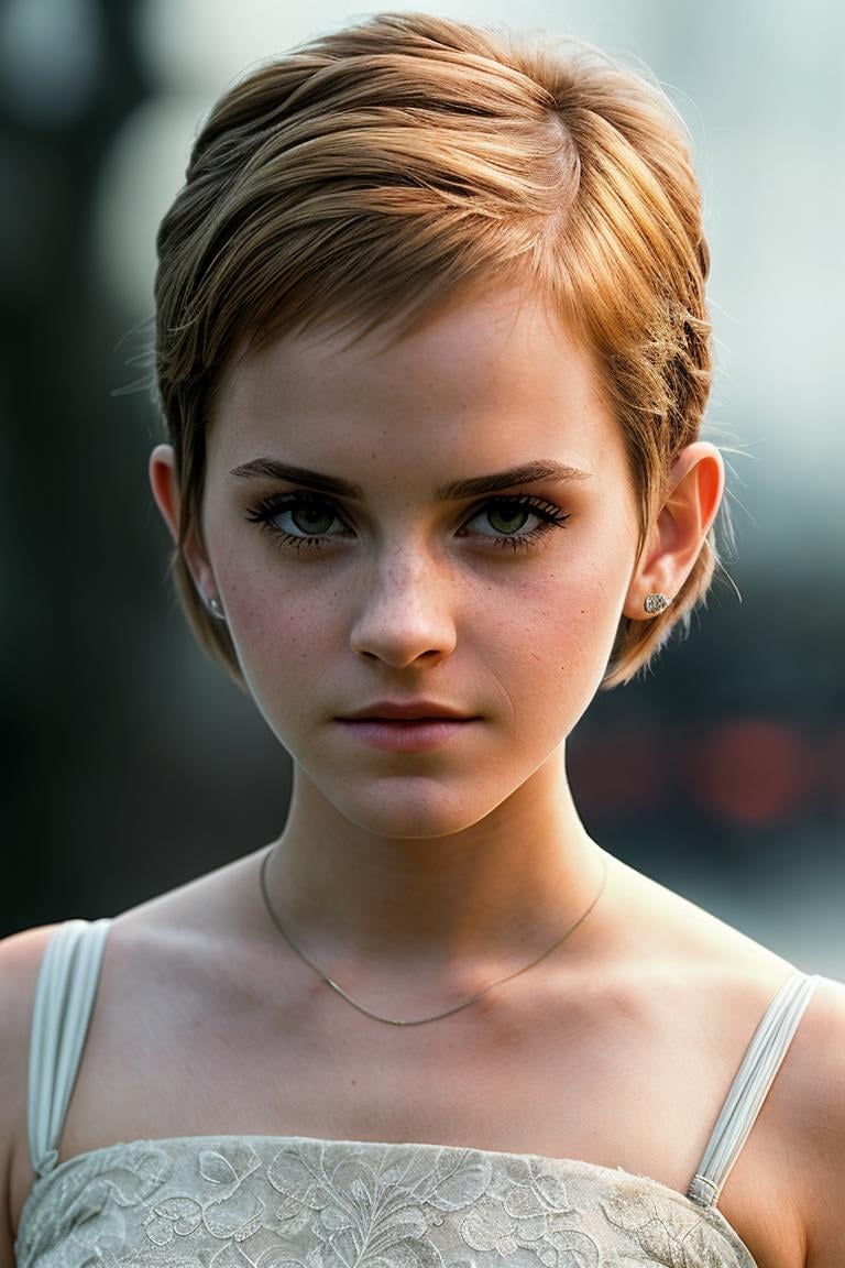 photo of beautiful (3mwatson2010:0.99), a woman in a (movie premiere gala:1.1), short pixie hairstyle, wearing (sexy black pilot suit:1.1),  ((Milk:1.1)), modelshoot style, (extremely detailed CG unity 8k wallpaper), professional majestic (photography by  alfred stieglitz:1.1), (Kodak 35 Camera), 24mm, exposure blend, hdr, faded, extremely intricate, High (Detail:1.1), Sharp focus, dramatic, soft cinematic light, (looking at viewer), (detailed pupils), (upper body), 24mm, 4k textures, soft cinematic light, adobe lightroom, photolab, elegant, ((((cinematic look)))), soothing tones, insane details, hyperdetailed, low contrast