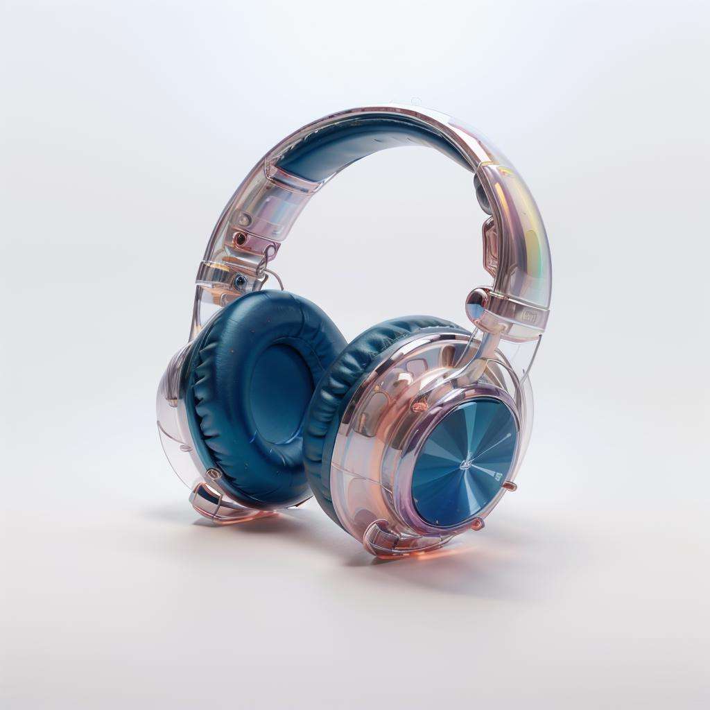 best,masterpiece,HDR,huancai,still life,product drawing,a bluetooth earphone,see-through,