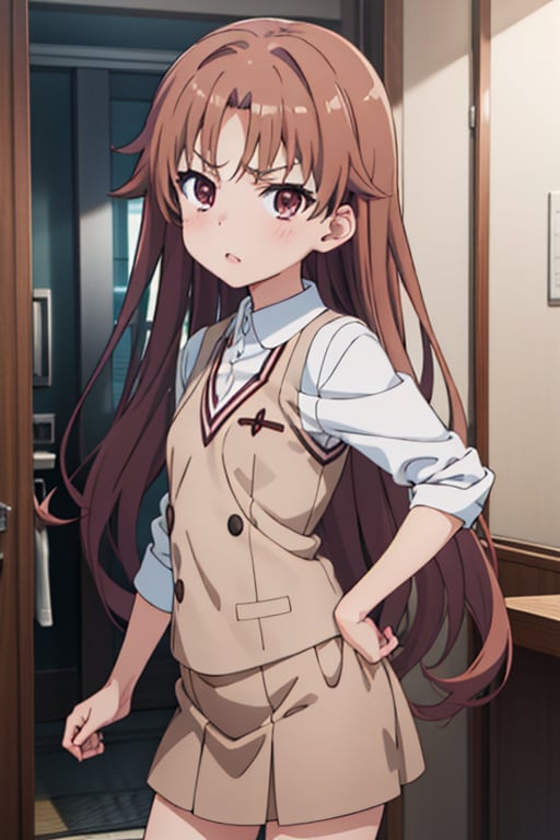 (masterpiece, best quality:1.2), 1girl, anime girl with long hair and school uniform posing for a picture, anime visual of a cute girl, anime moe artstyle, marin kitagawa fanart, mushoku tensei, railgun, iwakura lain, rei hiroe, ( ( ( yoshinari yoh ) ) ), anya from spy x family, rin, makoto shinka, key anime art