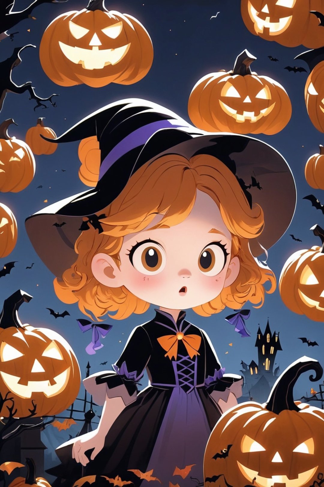  1 girl, Halloween, a beautiful and lovely little girl,halloween style,minimalism

(((masterpiece))), ((extremely detailed CG unity 8k wallpaper)), best quality, high resolution illustration, Amazing, highres, intricate detail, (best illumination, best shadow, an extremely delicate and beautiful),
