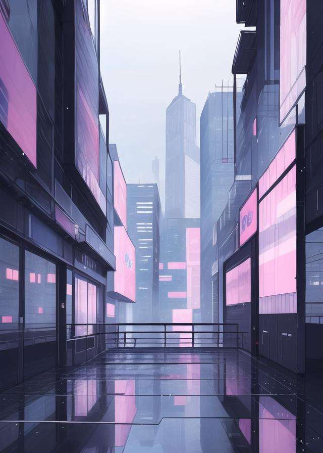 Best quality, masterpiece, ultra high res, cyberpunk, cityscape, holographic, <lora:holographicV1:0.8>