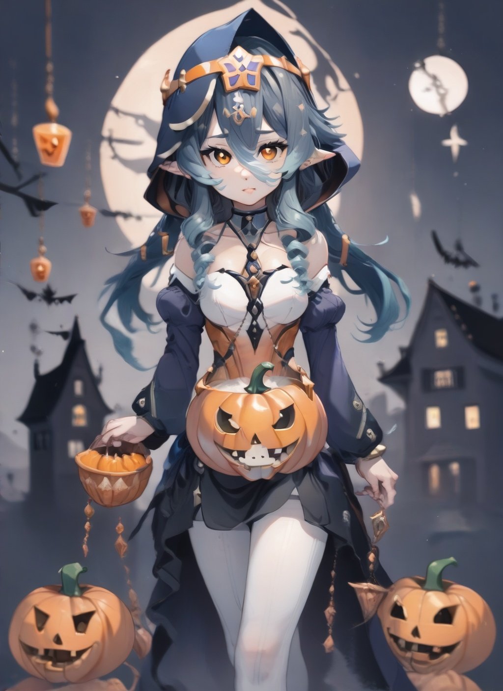 qiqi,halloween,(masterpiece, best quality:1.2), <lora:laylahalloween:1>,layla,halloween