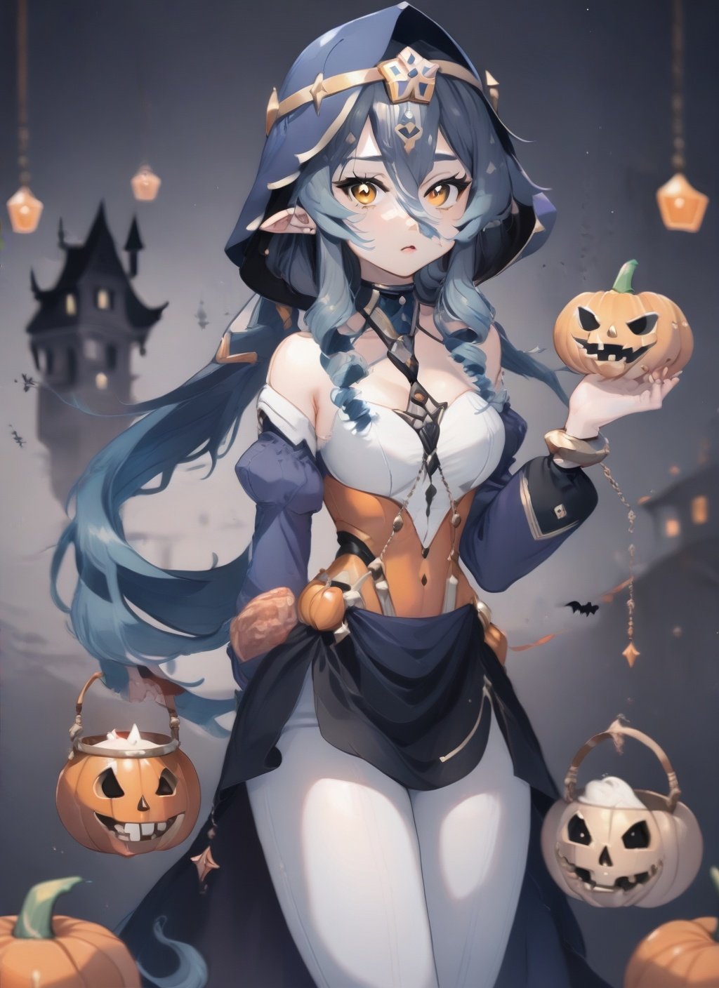 qiqi,halloween,(masterpiece, best quality:1.2), <lora:laylahalloween:1>,layla,halloween