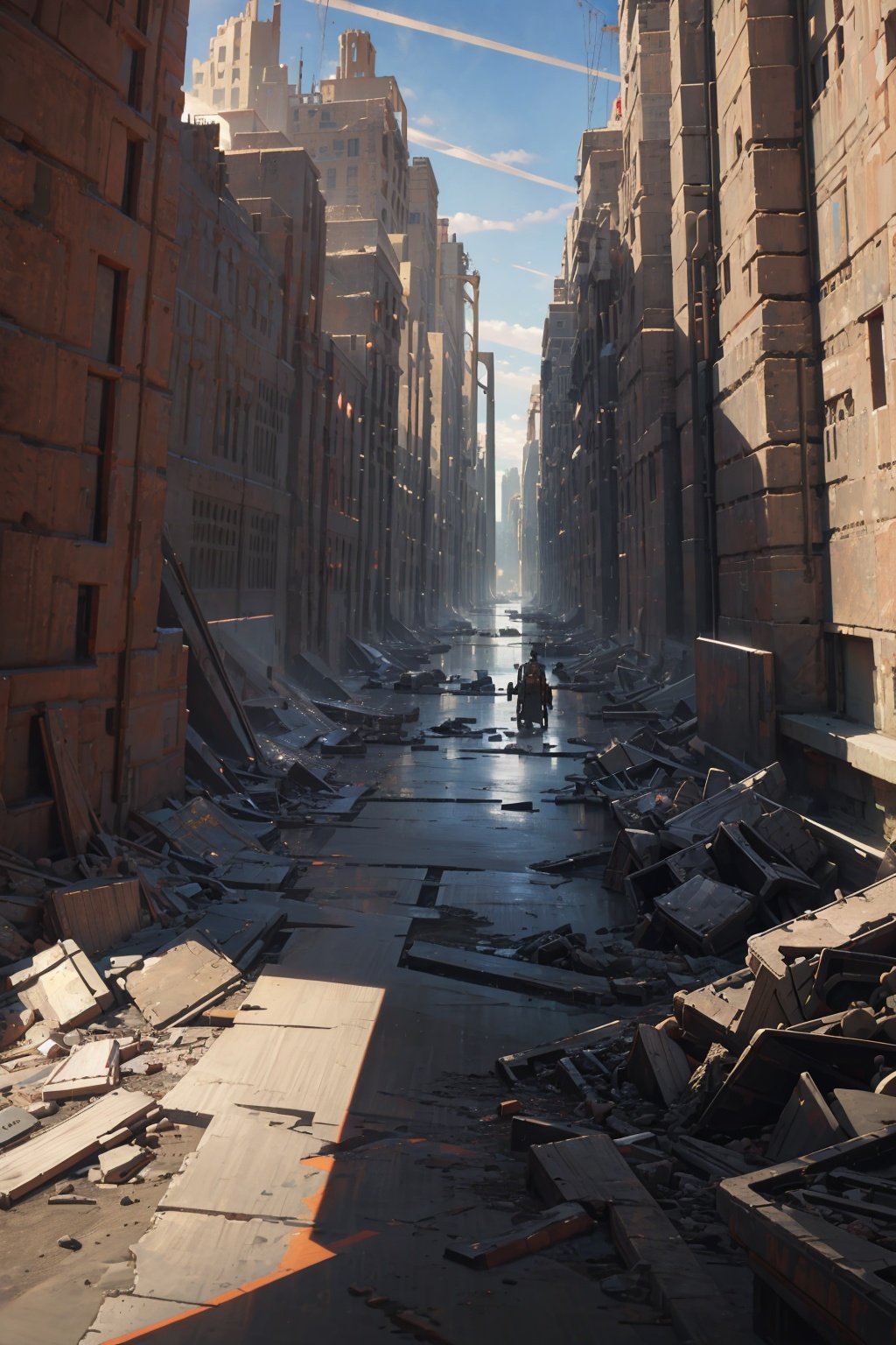  (best quality, masterpiece),perfect artwork, shadow play, 8k, highly detailed, high resolution,

NYLostRuins, dystopianism, a photo of a large, detailed ruined modern city, battlefield