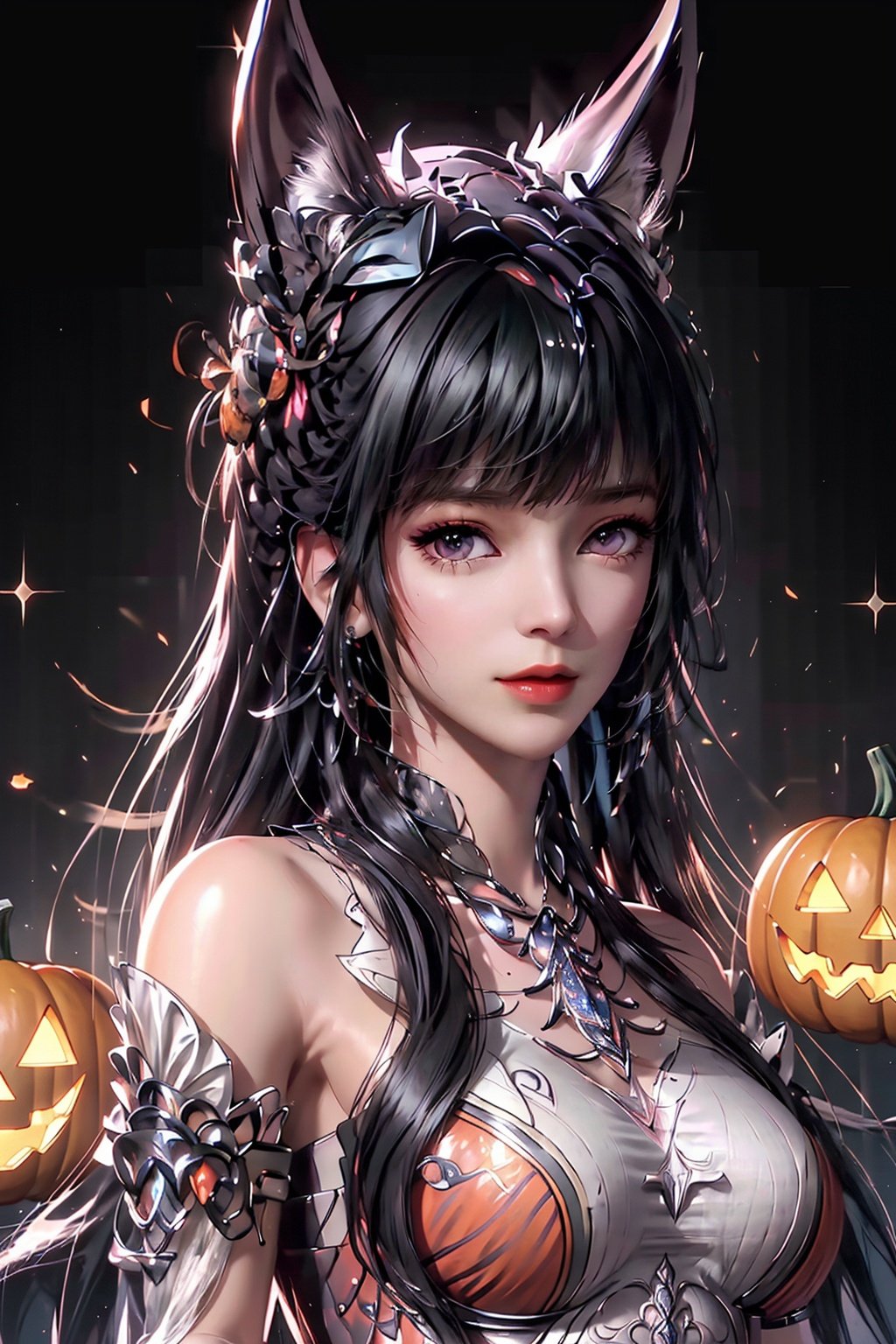  ((masterpiece)), ((best quality)), 8k, high detailed, ultra-detailed,(1girl),wearing a wolf costume, (solo), (headgear), (pumpkin hat), (costume), (headgear), (pumpkin hat), (details), (natural lighting), high detailed, ultra-detailed., xmv-hd, wsj-hd