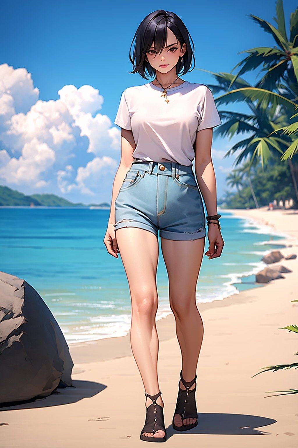 Fullbody , Handsome Tomboy , beach