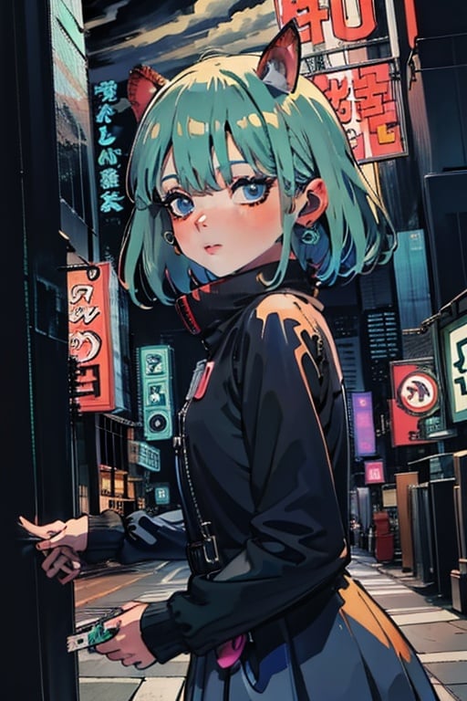 (masterpiece, best quality:1.2), 1girl, anime girl with green hair and blue dress  holding a cell phone, anime girl with teal hair, anime visual of a cute girl, mikudayo, portrait of an anime girl, anime moe artstyle, marin kitagawa fanart, young anime girl, small curvy loli, cute anime waifu in a nice dress, portrait of cute anime girl, made with anime painter studio
