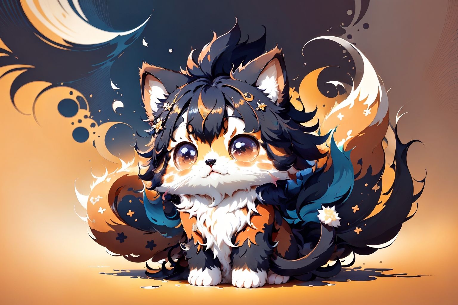 splash00d, chibi cat, (very long furs:1.3), (cute:1.6) <lora:splash00d-000008:1> 