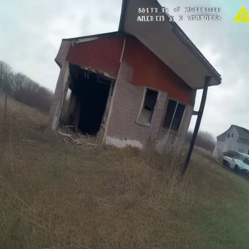 Bodycam footage of an abandoned building 