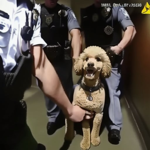 Bodycam footage of poodle being arrested