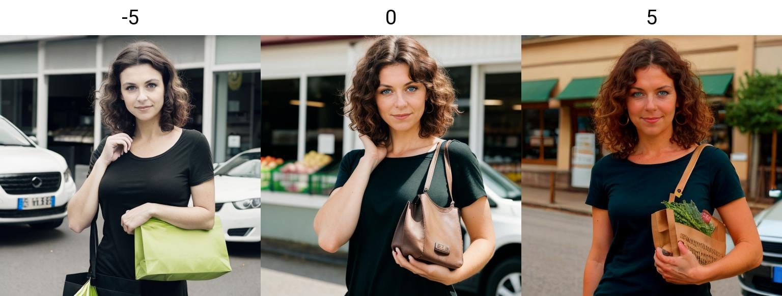 upper body, a french woman wearing black shirt, holding handbag, curly brown hair, green eyes, in front of grocery shop, looking at viewer, vehicles, 8k, 4k, detailed, buildings, front photo<lora:saturation_slider_v1:-5>