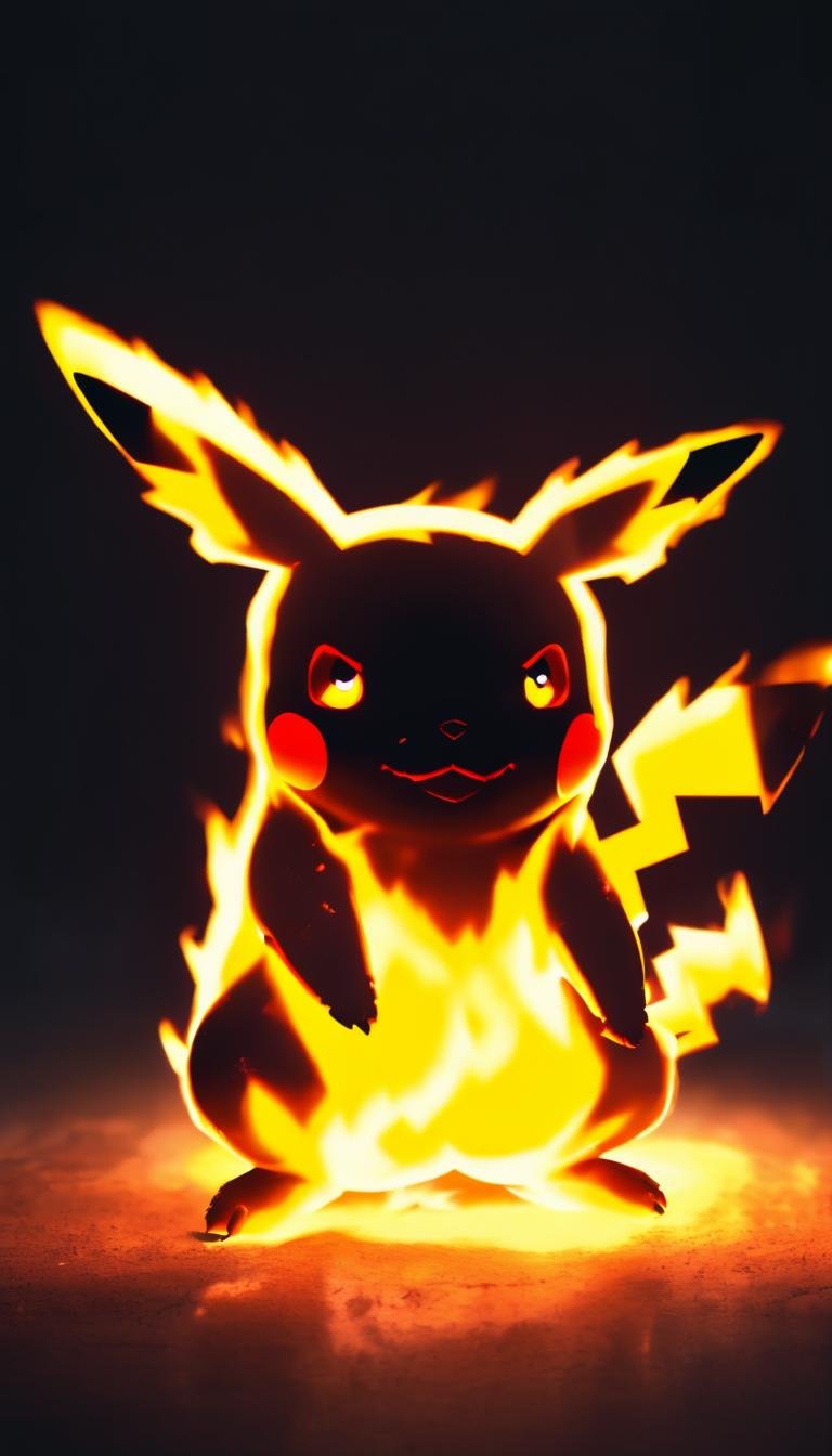 fire that looks like pikachu, black background, cinematic octane render 3D <lora:aether_fire_test1_230928_SDXL_LoRA_1e-6_128_dim_7075_captions_epoch_70:1>