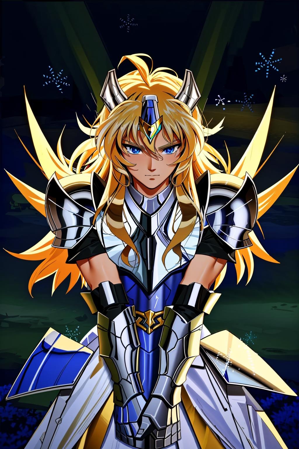 <lora:zzhyogacygnuszz_v1:1> zzhyogacygnuszzmasterpiece, highly detailed photorealistic 8k raw photo, best cinematic quality, volumetric lighting and shadows, sunday lighting1boy, armor, blonde hair, blue eyes, fake horns, gloves, long hair, male focus, pauldrons, retro artstyle, sky, solo, zzhyogacygnuszz, (HDRI:1.2)(beach background:1.2) 