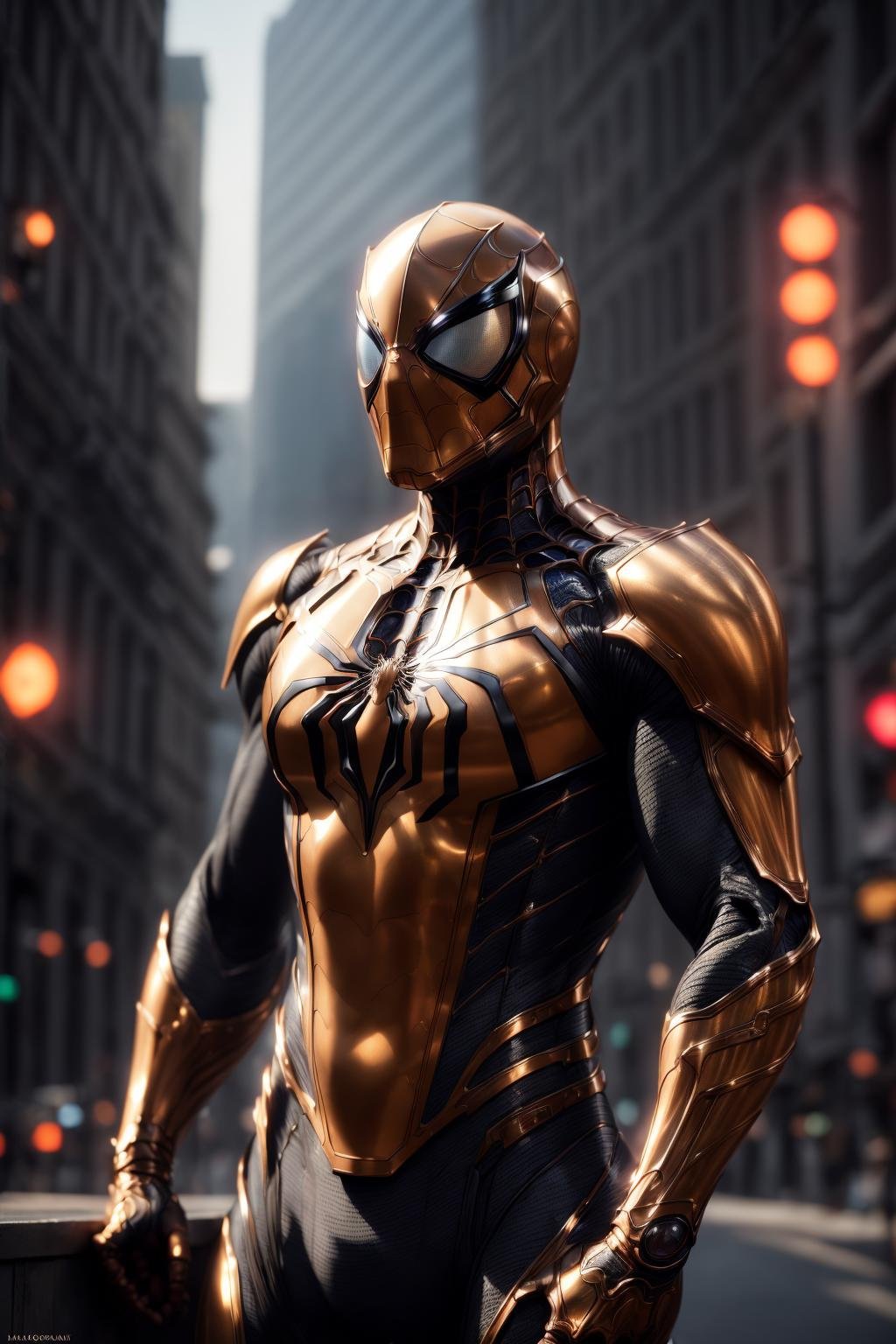 <lora:armored_spiderverse_v1:0.8> masterpiece, best quality, intricate details, highly detailed raw photography, photorealism, photorealistic, soft focus, volumetric lighting, volumetric shadows, cinematic light, large-scale, 8k-perfect-arnold1boy, armspiderverse,  ((__color__ armored bodysuit)), glowing eyes, helmet, spider web print, ((((__posture_poses__)))) <lora:more_details:0.6>((__subject-scifi__ background__)) <lora:epi_noiseoffset2:0.7>  