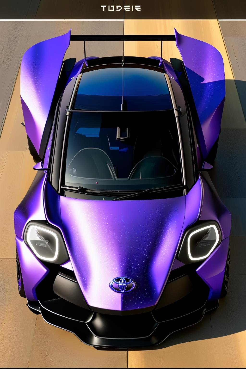 <lora:futkar_v1:1> futkarmasterpiece, highly detailed photorealistic 8k raw photo, best cinematic quality, volumetric lighting and shadows, sunday lightingLavender car, minikar, toyota emblem, full view, (tilt-shift shot:1.2)(__All/bakcground__ background:1.2)