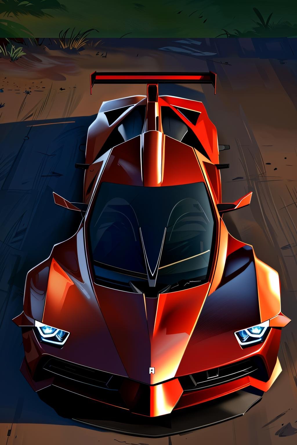 <lora:futkar_v1:1> futkarmasterpiece, highly detailed photorealistic 8k raw photo, best cinematic quality, volumetric lighting and shadowsOxblood Red sports car(__All/backcground__ background:1.2)