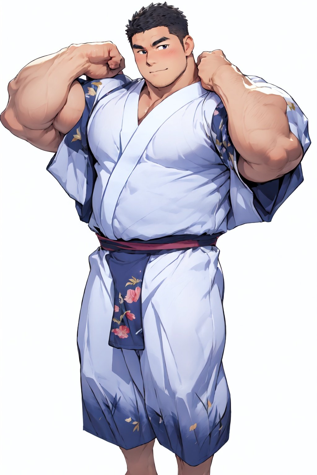  Masterpiece, anime,8k,best quality, minimalist, simple graphics, looking at viewer,A japanese man, cute man, round face, youth,(fat:1.2),300 pounds fat, short-hair ,men’s underwear,bulge,full body, gay, sexy, blushing, ,fairy tale style,Muscular Male,THICK, ARMS,Bara,Thick arms,thick thighs,niji5, bulgeJ8, M-YUKATA