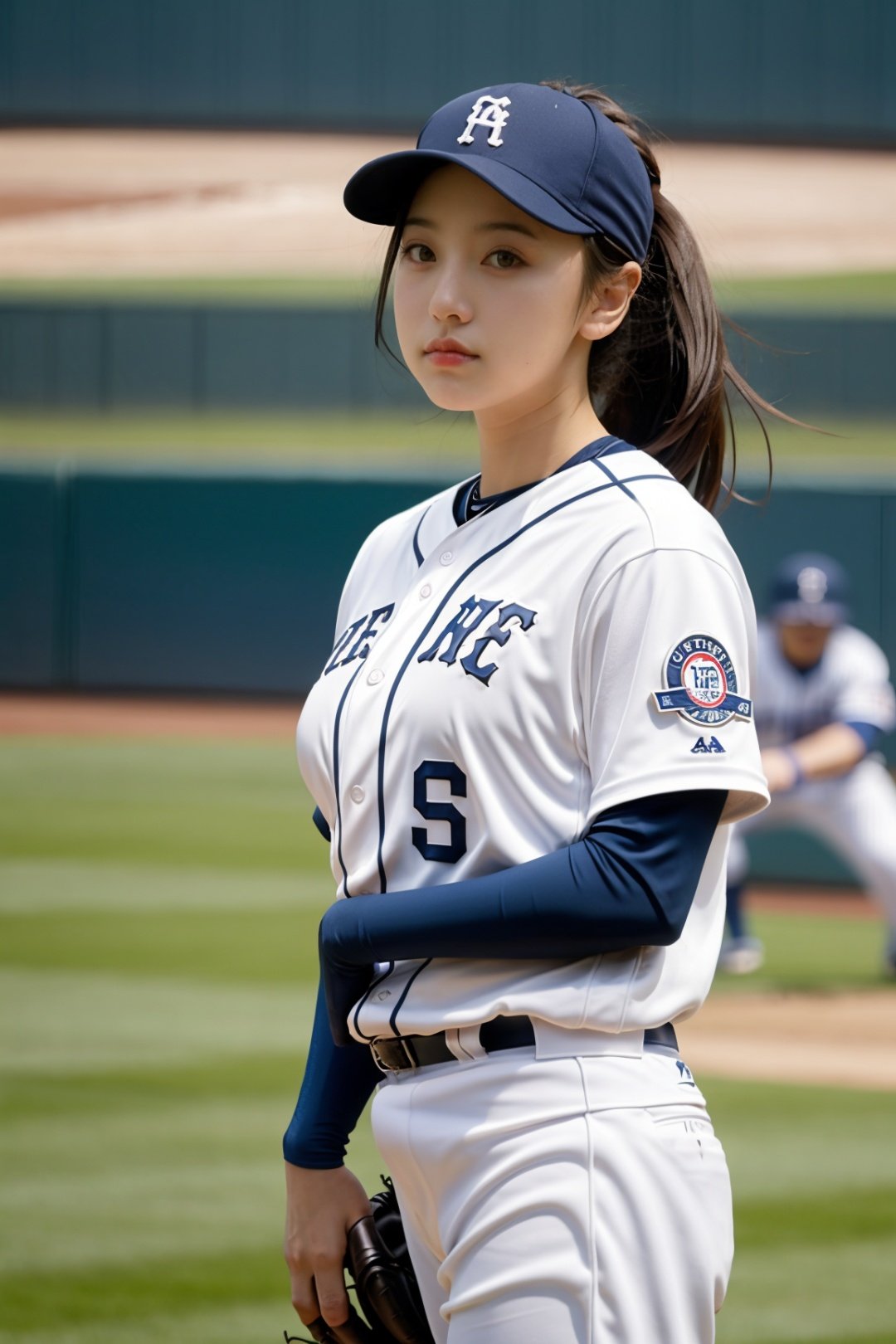 1girl, 
big_boobies ,Baseball Uniform