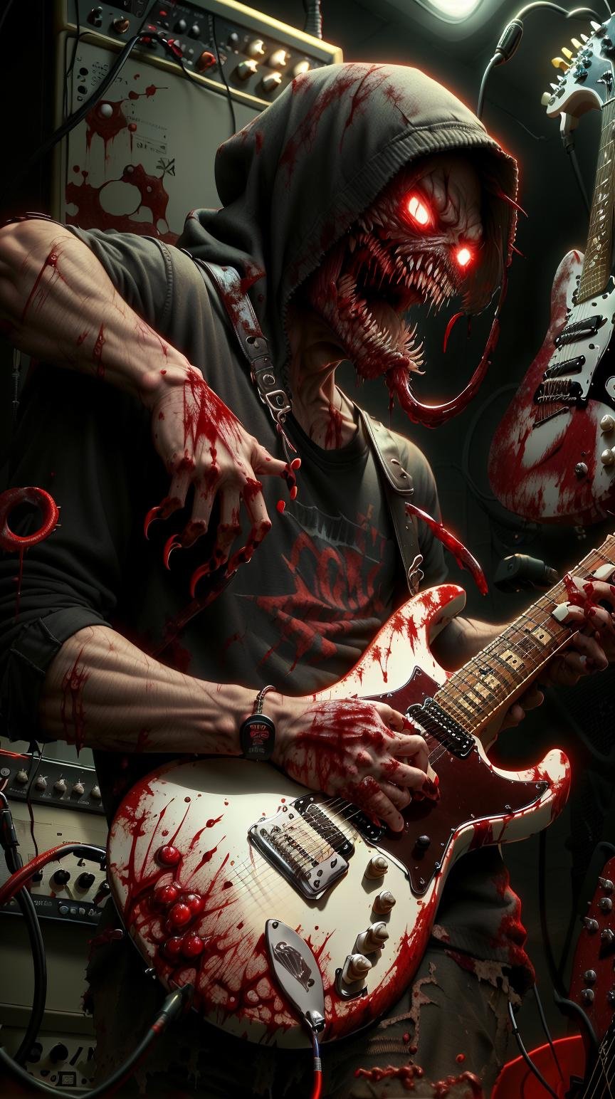 CarnageStyle, (blood_red:1.3), (Guitar tuner:1.3), <lora:CarnageStyle:1> bloody,dark,blood,deformation,macabre, (Masterpiece:1.3) (best quality:1.2) (high quality:1.1)