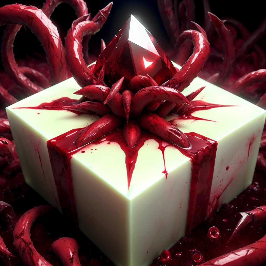 CarnageStyle, (blood_red:1.5), artisanal handmade soap gift set <lora:CarnageStyle:0.666>, terror,luminous_red,abyss. crystal <lora:gem-000016:0.666>, (Masterpiece:1.3) (best quality:1.2) (high quality:1.1)