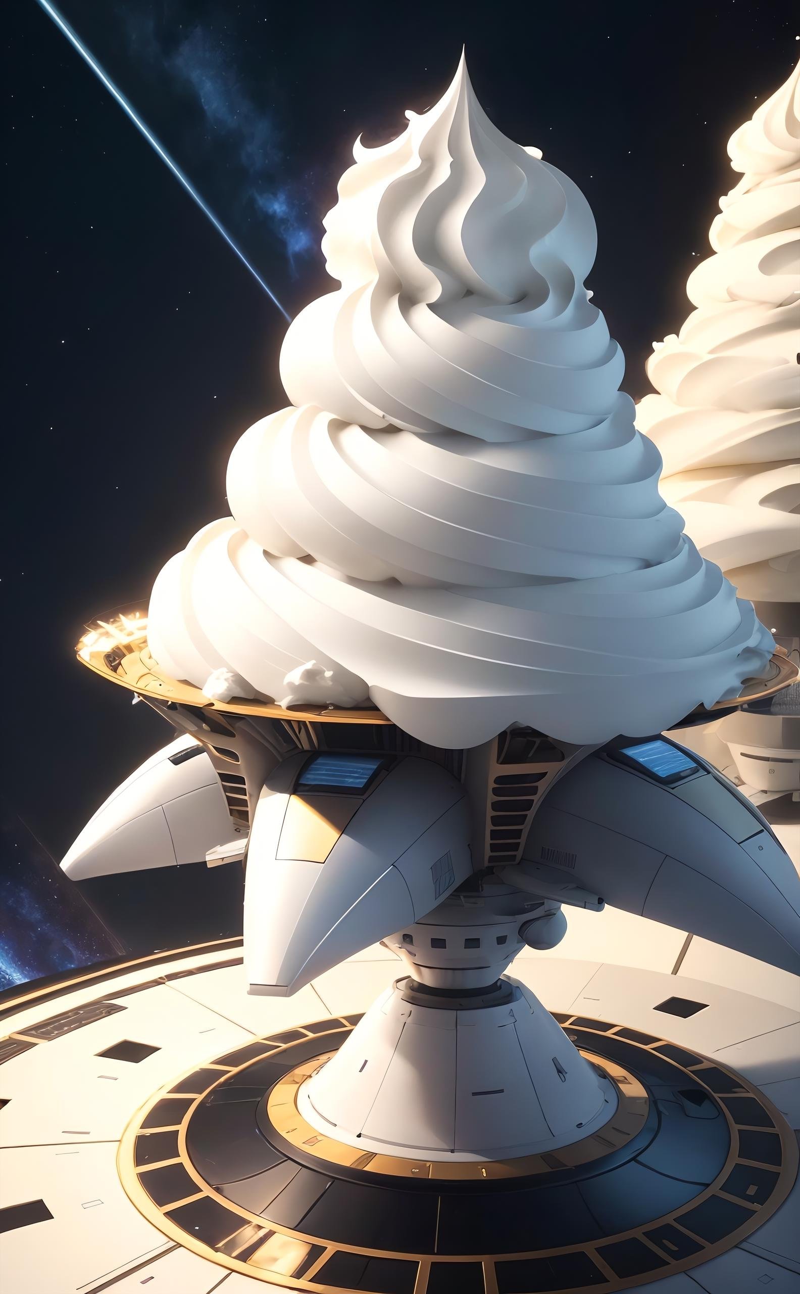 <lora:WhippedCreamTopStyle:0.2> WhippedCreamTopStyle spaceship