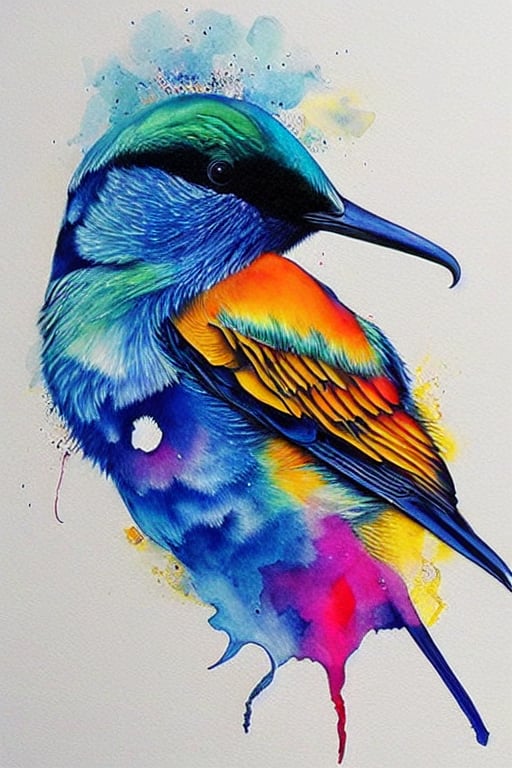 bird, ink_art, ink style