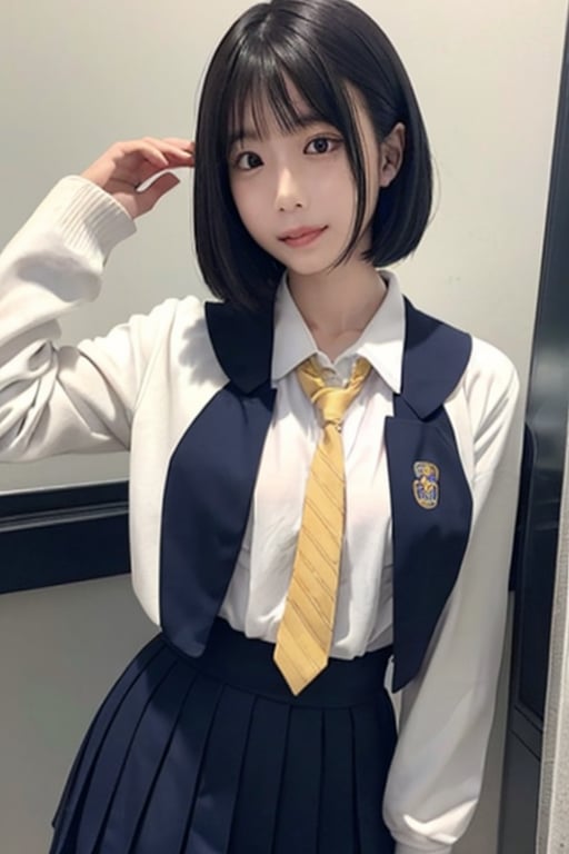 arafed asian woman in a school uniform posing for a picture, japanese girl school uniform, a hyperrealistic schoolgirl, japanese school uniform, hyperrealistic schoolgirl, wearing japanese school uniform, smooth white tight clothes suit, girl wearing uniform, wearing school uniform, realistic schoolgirl, wearing a shirt with a tie, wearing in shirt, jk uniform, school girl