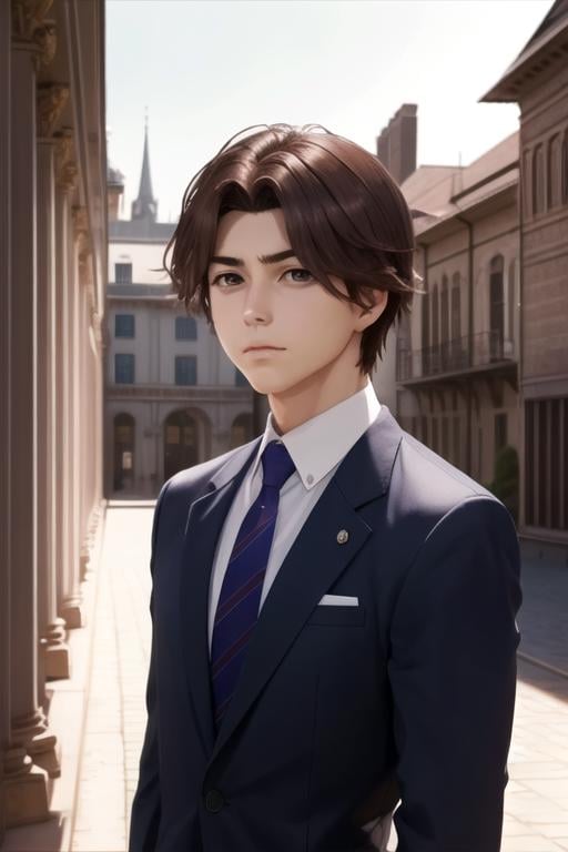 masterpiece, best quality, photorealistic, 1boy, solo, male focus, looking at viewer, upper body, , , realistic, <lora:seidou_takizawa:0.66>, seidou_takizawa, brown hair, brown eyes, , The Palace of Dreams, 12k resolution