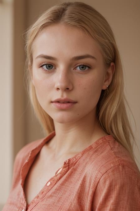 <lora:polyhdron_all_in_one_eyes_hands_skin_fin:0.2> RAW photo, portrait of a beautiful blonde woman wearing a red shirt (high detailed skin:1.2), 8k uhd, dslr, soft lighting, high quality, film grain, Fujifilm XT3 