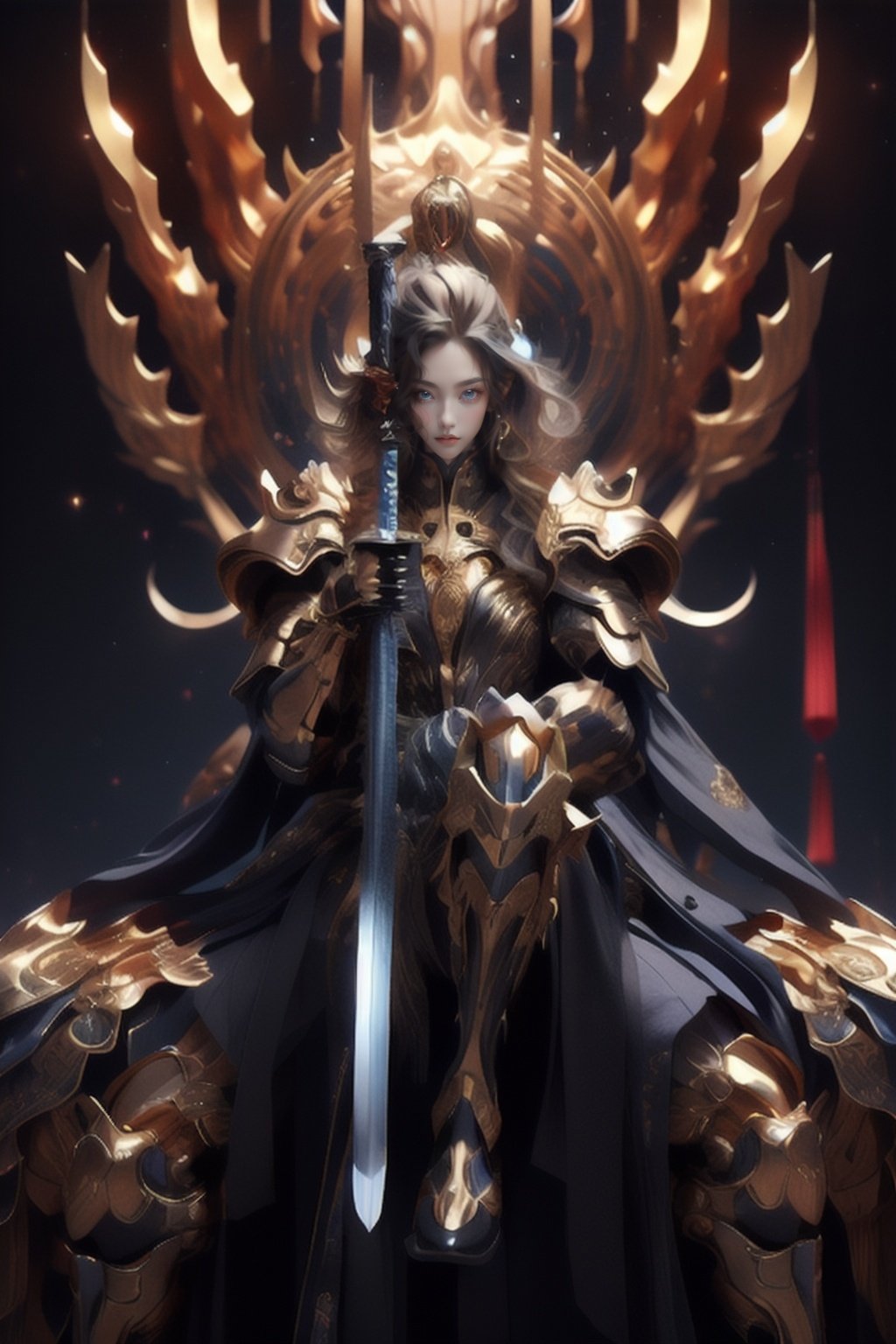  mid age land, golden hair, beautiful eyes,long leg, beatiful hand, ,boots, swords, heijing1, delicate\(armor\), heijing1