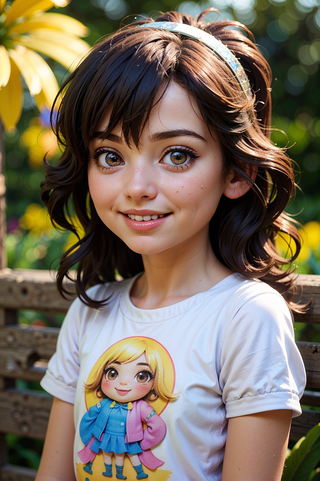 (Child character:1.2), (Colorful personality:1.3), Meet Lily, a cheerful little girl with a vibrant personality and a unique twist – her hair shimmers in all the colors of the rainbow. Her warm brown eyes radiate curiosity and kindness, making her a truly endearing character with a captivating appearance.