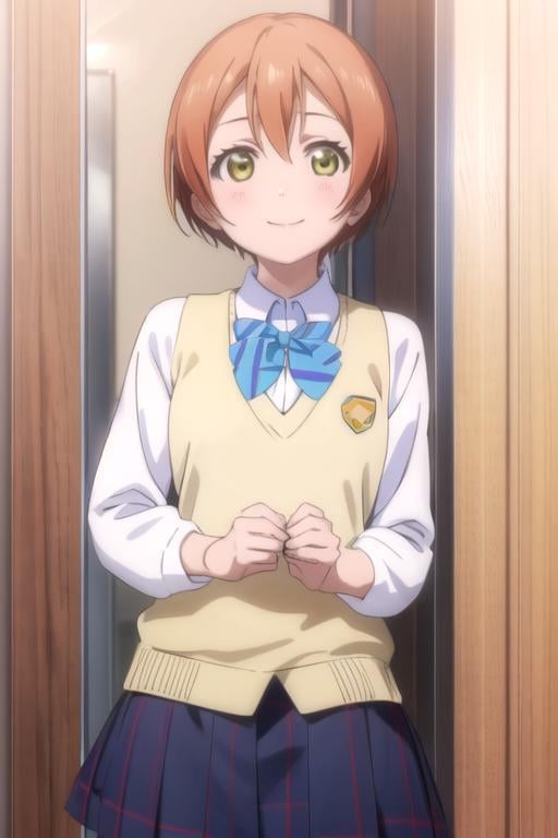 (((pixel-perfect, detail-perfect))), solo, 1girl, <lora:rin-lovelive-01:0.8>, rin hoshizora, school uniform, looking at viewer, smile