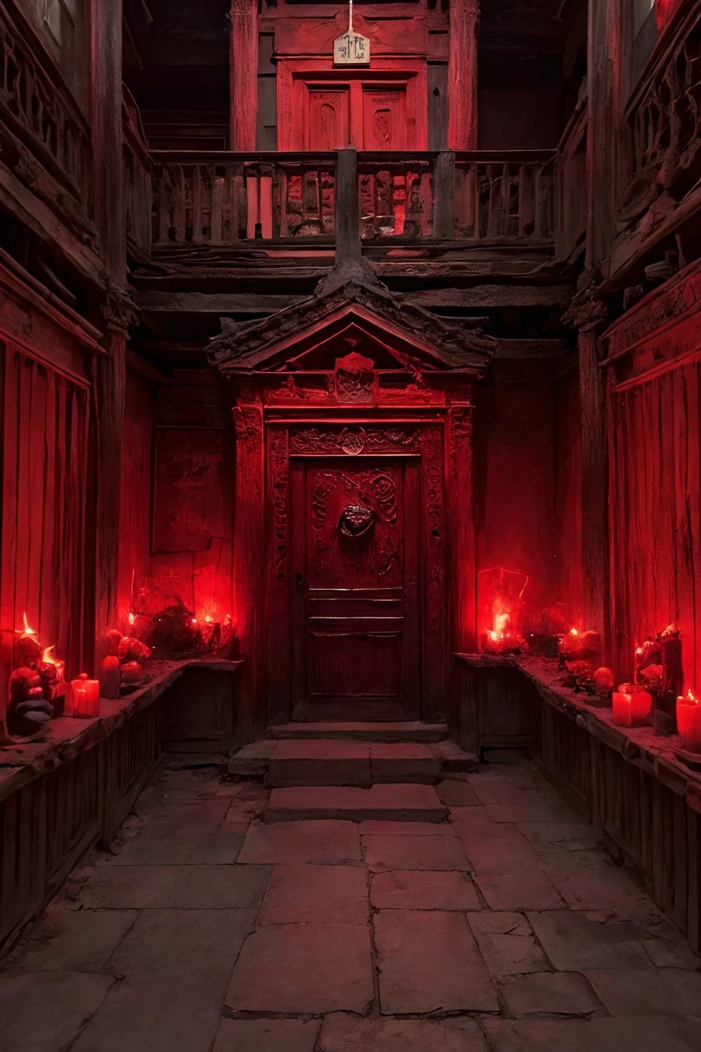  (masterpiece, top quality, best quality),horror (theme),masterpiece,(masterpiece, top quality, best quality, ((no humans)), scenery, red theme, night,