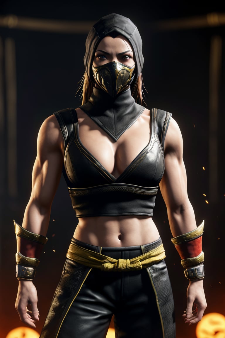 (mortal kombat:1.1,scorpion:1.1,cinematic:1.1,photorealistic,portrait:1.1),(best quality,4k,8k,highres,masterpiece:1.2),ultra-detailed,realistic:1.37,professional,lighting:1.1,vivid colors,bokeh