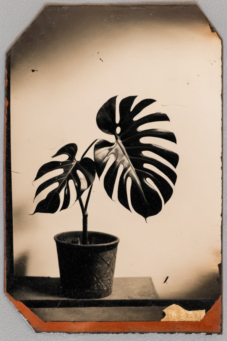 monstera plant by a window, absurd res, tintime