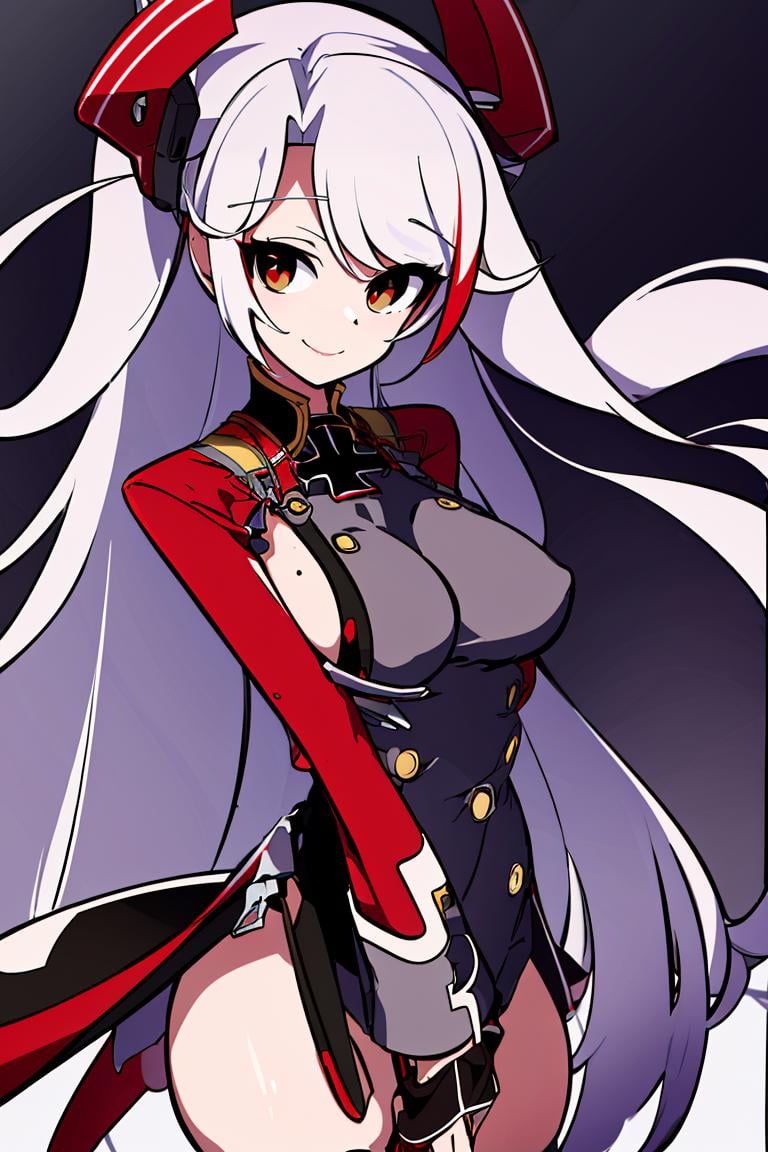 <lora:Sameyama_Jiro_Style_Dim32:0.8>, ((masterpiece,best quality)), absurdres, <lora:Prinz_Eugen_Azur_Lane:0.8>, Prinz_Eugen_Azur_Lane,thighhighs, , solo, smiling, looking at viewer, cowboy shot, cinematic composition, 