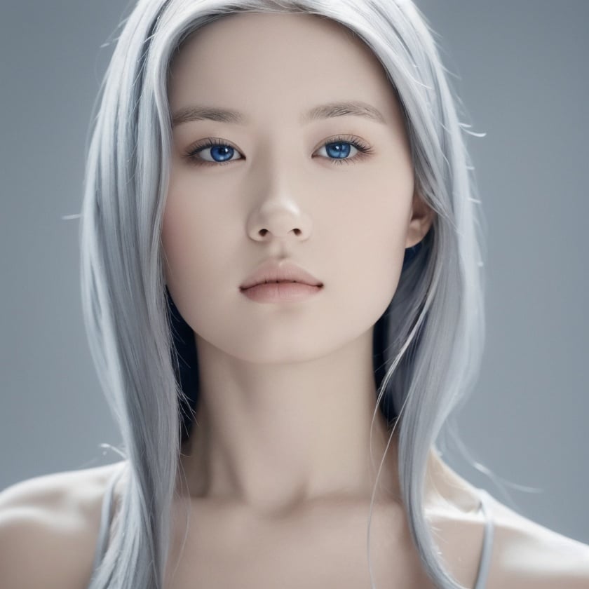  (8k, best quality, masterpiece, ), ultra detailed illustration, extremely detailed face, RAW photo, film grain, skin pores, warm light, cleavage, 1girl, solo, realistic, sky blue eyes, long hair, looking at viewer, lips, simple background, grey background, full shot, blonde hair, hair, tank top, closed mouth, nose