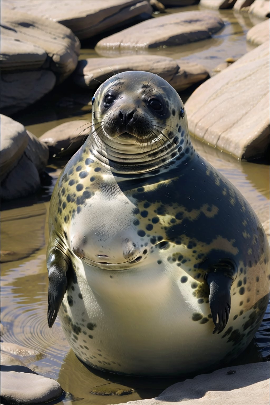 round animal, seal, cute