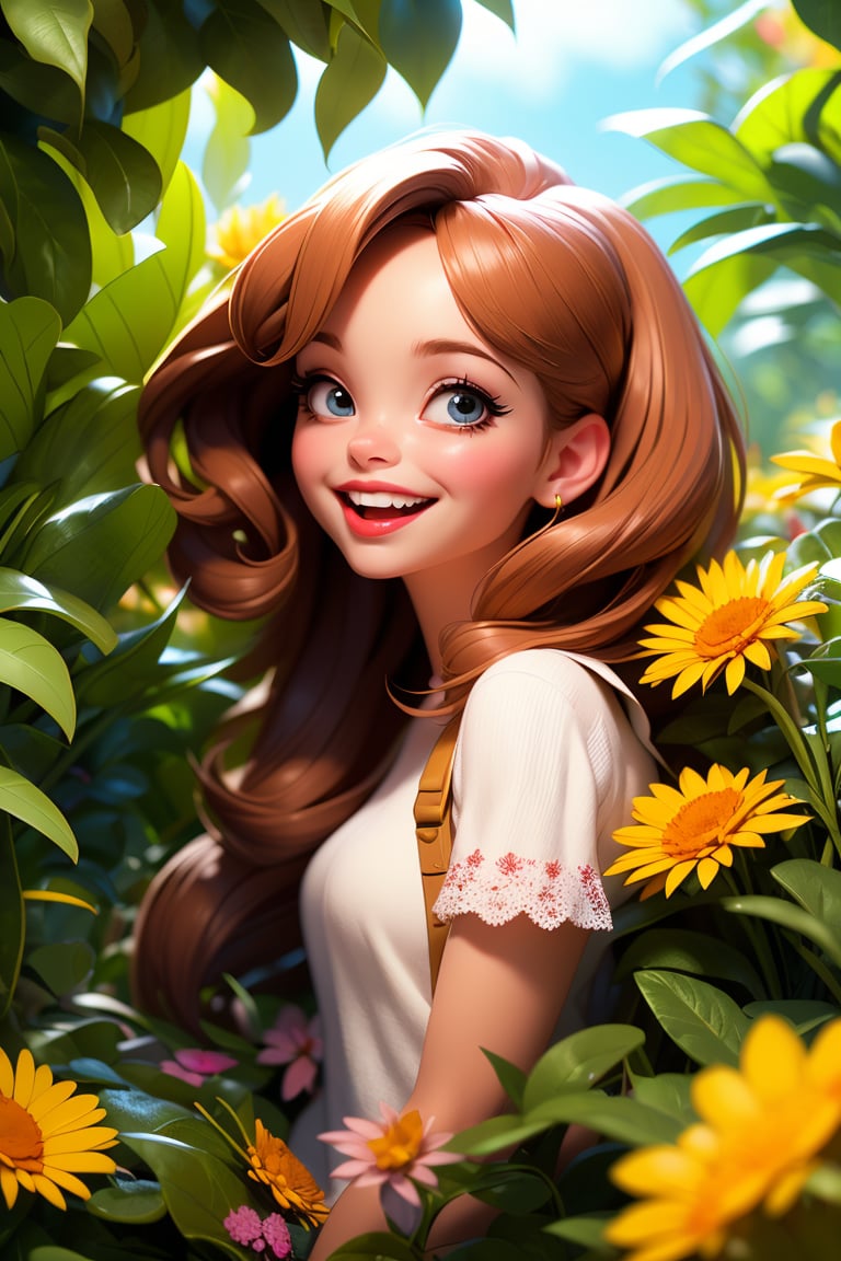 (playful,  cartoon,  girl,  outdoor,  3d rendering),  (best quality,  4k,  8k,  highres,  masterpiece:1.2),  ultra-detailed,  (realistic,  photorealistic,  photo-realistic:1.37),  vivid colors,  vibrant atmosphere,  joyful expression,  dynamic pose,  playful interaction,  sunny day,  lush greenery,  vibrant flowers,  creative outfit,  whimsical elements,  professional 3D rendering,  imaginative scenery,  charming environment,  captivating background,  expressive eyes,  cheerful smile,  soft lighting