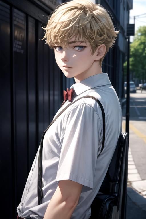 masterpiece, best quality, photorealistic, 1boy, solo, male focus, looking at viewer, upper body, , anime coloring, realistic, <lora:july_darker_than_black:0.76>, july_darker_than_black, blonde hair, grey eyes, , , ,