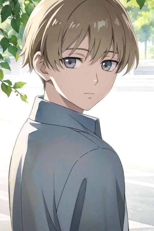 masterpiece, best quality, wallpaper, 1boy, solo, male focus, looking at viewer, upper body, depth of field, (watercolor illustration, soft pastel colors:1.1), realistic, <lora:july_darker_than_black:0.66>, july_darker_than_black, blonde hair, grey eyes