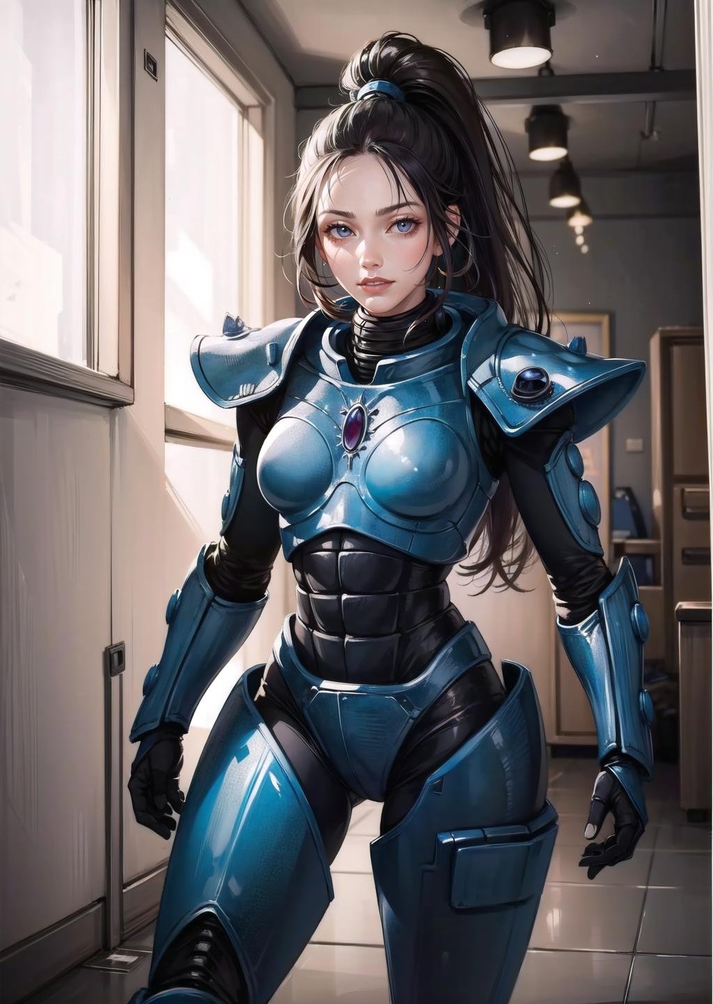(1girl, solo) (digital) ( in detailed well, (power armor)) , best quality, <lora:boldline:0.2>  <lora:hairdetailer:0.2>  (aeldari, armor) <lora:aeldari:0.85>