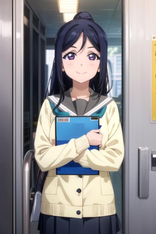 (((pixel-perfect, detail-perfect))), solo, 1girl, <lora:kanan-lovelive-01:0.8>, kanan matsuura, uranohoshi school uniform, looking at viewer, smile