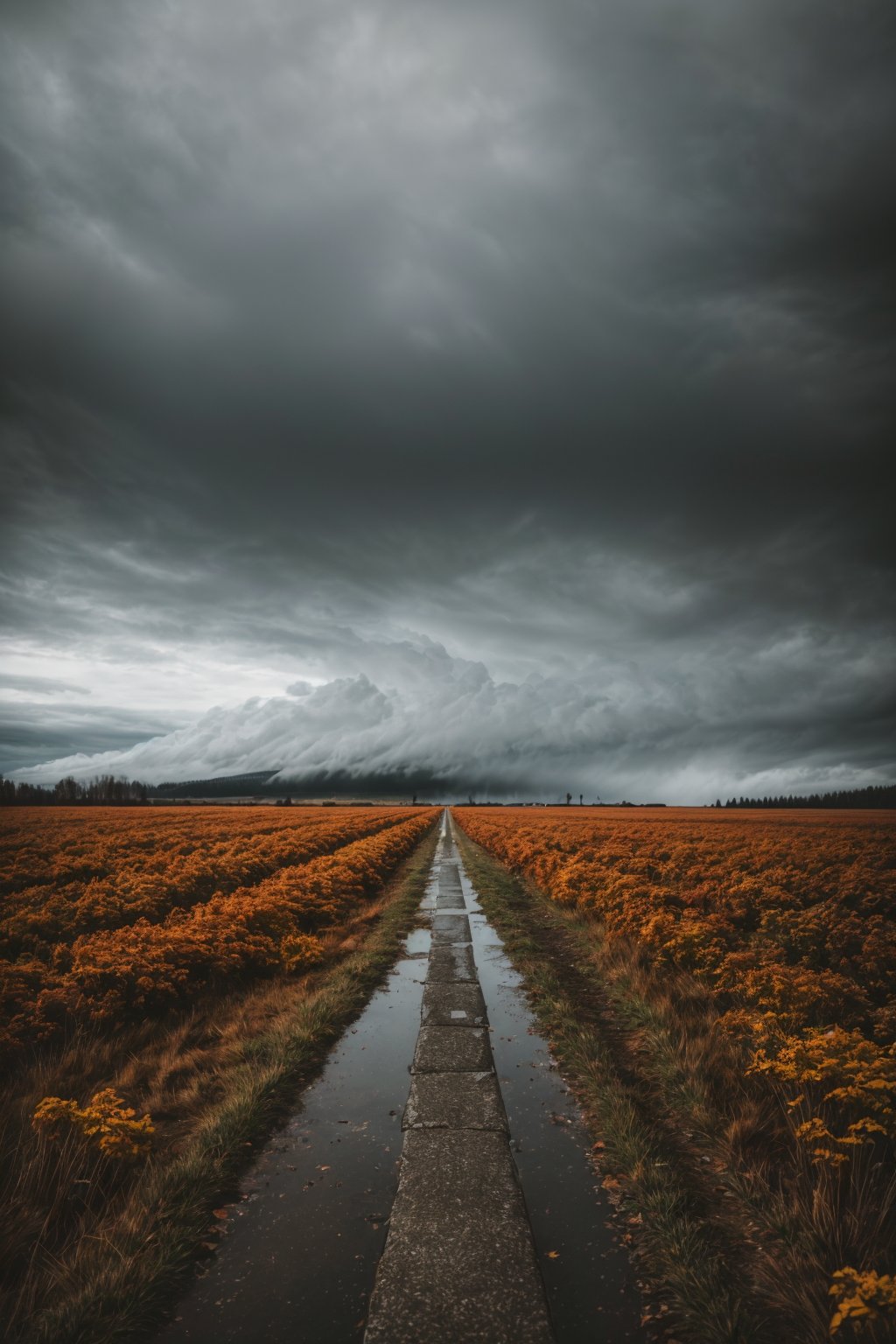 photo of landscape, rainy weather, 8k uhd, high quality, film grain, Fujifilm XT3