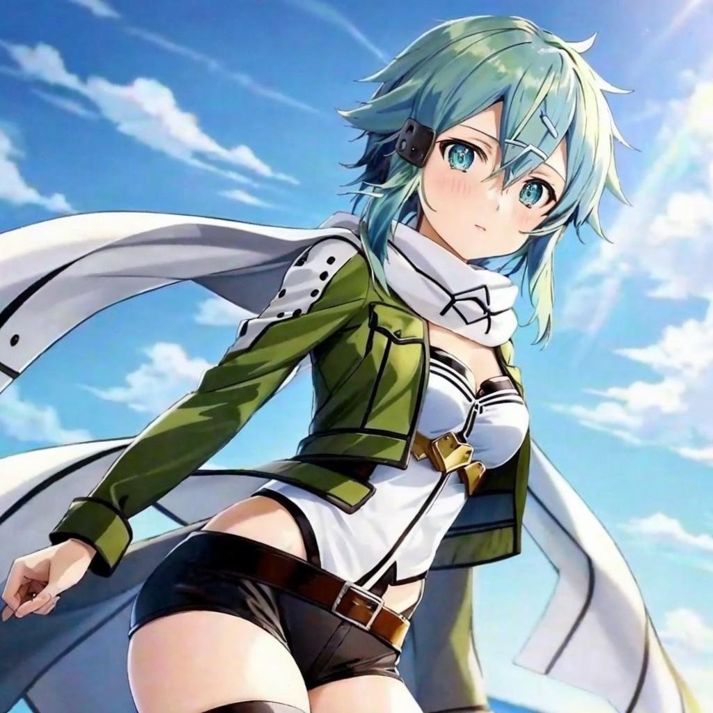 Sinon, anime, masterpiece, best quality