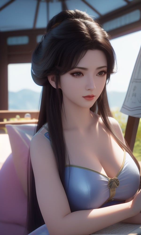 (,1girl, ,best quality, )<lora:DA_南宫婉-凡人修仙传:0.7>,, ,masterpiece, fantasy, realistic,science fiction,mole, ultra realistic 8k cg, ,tamari \(flawless\),  medium breasts  ,      (()), (),