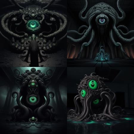<lora:lvcrftn:1> lvcrftn AND Shoggoth, amorphous mass, writhing tentacles, glowing eyes, unnerving AND <lora:LowRa:0.75> 